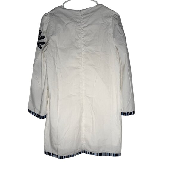 Hyacinth House Tuckernuck White Blue Embroidery Atlantic Mini Dress Size XS NWT - Picture 6 of 6
